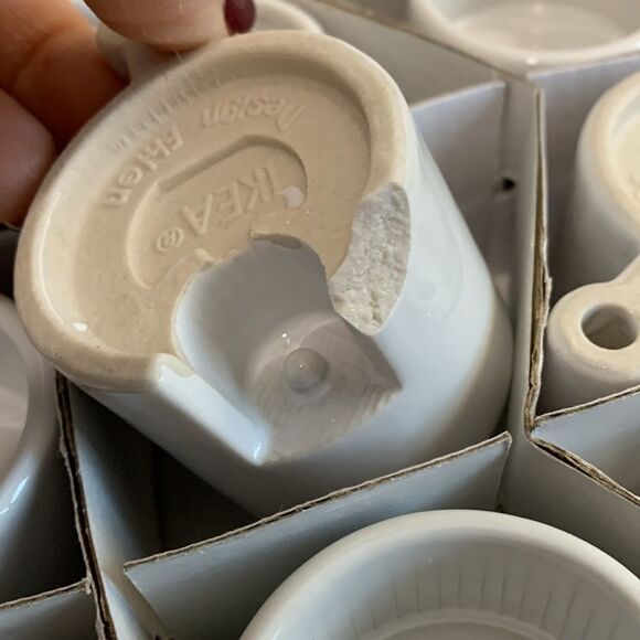 Scandinavian Ikea Varmeljushallare Interlocking Ceramic Tea Light Candle Holders - Picture 11 of 17